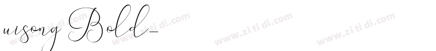 uisong Bold字体转换